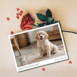 Funny Golden Retriever Puppy Foto Valentines Feiertagskarte