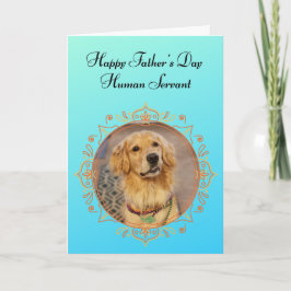 Funny Golden Retriever regiert den House Vaters Da Karte