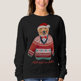 Funny Golden Retriever Ugly Weihnachtshunde Mama Sweatshirt