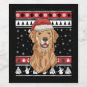 Funny Golden Retriever Weinetikett (Einzelnes Label)
