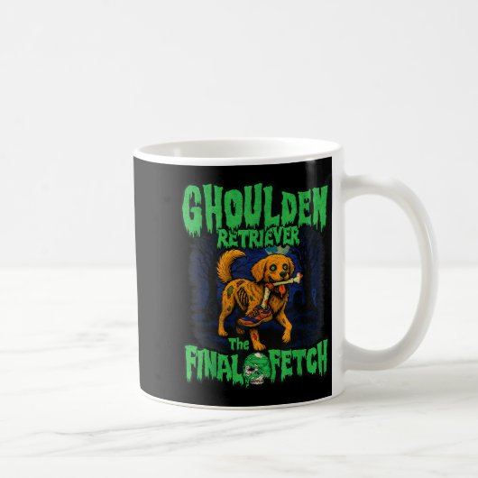 Funny Golden Retriever Zombie Halloween, Soky Ghou Kaffeetasse (Rechts)