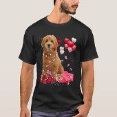 Funny Goldendoodle Rose Herzlich Willkommen am Val T-Shirt (Vorderseite)