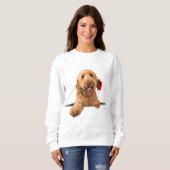 Funny Goldendoodle Rose Zipper Dog Pocket Lover Sweatshirt (Vorne ganz)