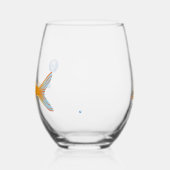 Funny Goldfish gibt Custom Novelty Weinglas Ohne Stiel (Links)