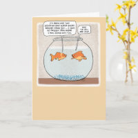 Funny Goldfish mit schrecklicher Erinnerung zum Ge