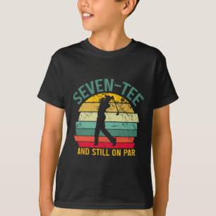 Funny Golf 70. Geburtstag Retro Sieben-T und noch  T-Shirt