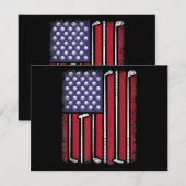 Funny Golf American Flag Golf Player Vintag Golfe (Vorne/Hinten)