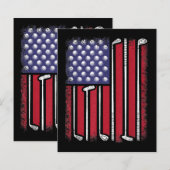 Funny Golf American Flag Golf Player Vintag Golfe (Vorne/Hinten)