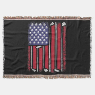 Funny Golf American Flag Golf Player Vintag Golfe Decke