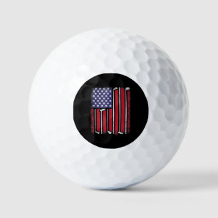 Funny Golf American Flag Golf Player Vintag Golfe Golfball