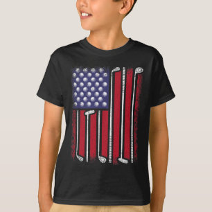Funny Golf American Flag Golf Player Vintag Golfe T-Shirt