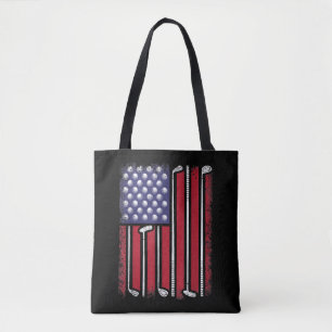 Funny Golf American Flag Golf Player Vintag Golfe Tasche