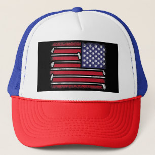 Funny Golf American Flag Golf Player Vintag Golfe Truckerkappe