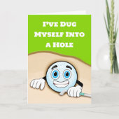 Funny Golf Apology Card Ich entschuldige mich für Karte (Vorderseite)