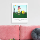 Funny Golf Art Wrapped Canvas Leinwanddruck (Insitu (Wohnzimmer))