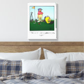 Funny Golf Art Wrapped Canvas Leinwanddruck (Insitu (Schlafzimmer))
