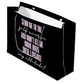 Funny Golf Attitude-Geschenktasche Große Geschenktüte (Vorderseite Schrägansicht)