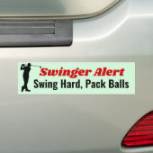 Funny Golf Autoaufkleber - Swinger Alert! (Auf Auto)