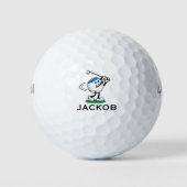 Funny Golf Ball Character Custom Name (Vorderseite)