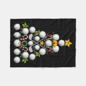 Funny Golf Ball Christmas Tree Christmas Golf Love Fleecedecke (Vorderseite (Horizontal))