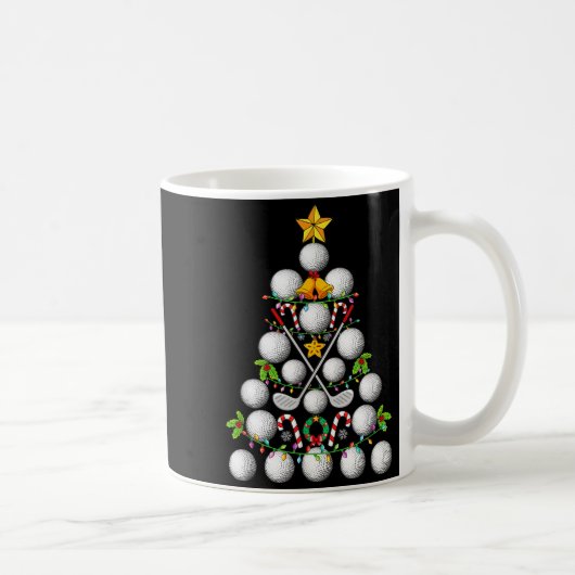 Funny Golf Ball Christmas Tree Christmas Golf Love Kaffeetasse (Rechts)