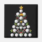 Funny Golf Ball Christmas Tree Christmas Golf Love Magnet (Vorne)