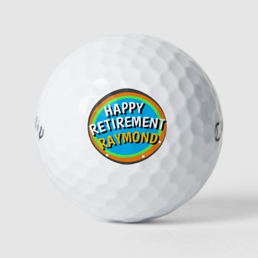 Funny Golf Ball HAPPY RETIREMENT (Vorderseite)