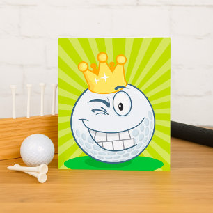 Funny Golf Ball King of Golfing Einladung