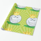 Funny Golf Ball King of Golfing Geschenkpapier (Ungerollt)