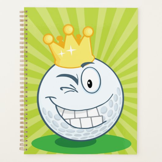 Funny Golf Ball King of Golfing Planer (Vorderseite)