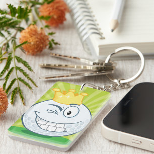 Funny Golf Ball King of Golfing Schlüsselanhänger