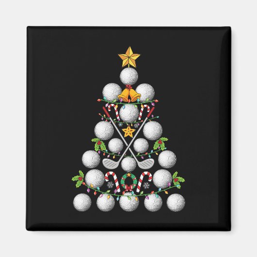 Funny Golf Ball Weihnachtsbaum WeihnachtsGolf Lieb Magnet (Vorne)