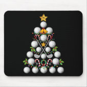 Funny Golf Ball Weihnachtsbaum WeihnachtsGolf Lieb Mousepad (Vorne)