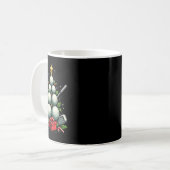 Funny Golf Ball Weihnachtsbaum Weihnachtsmannmütze Kaffeetasse (Vorderseite Links)