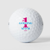 Funny Golf Balls #1 Best Golfing Mama Mit Monogram Golfball (Vorderseite)