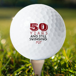 Funny Golf Balls 50. Geburtstagsparty Mit Monogram Golfball