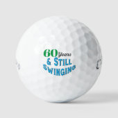 Funny Golf Balls 60. Geburtstag Golfball (Vorderseite)