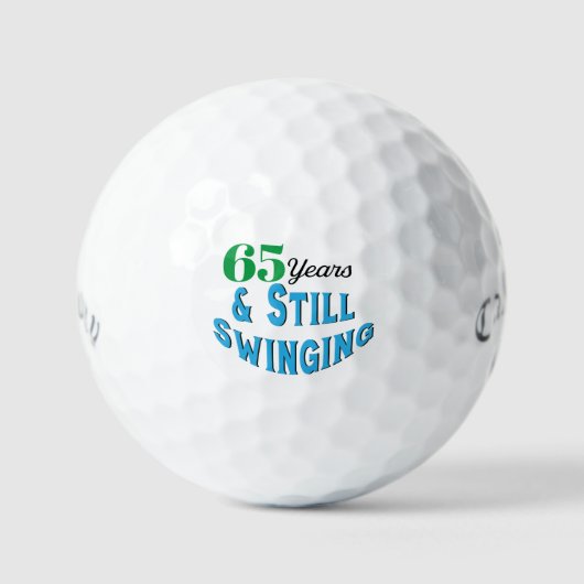 Funny Golf Balls 65. Geburtstag Golfball (Vorderseite)