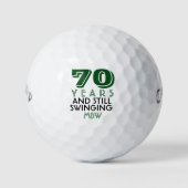 Funny Golf Balls 70. Geburtstagsparty Mit Monogram Golfball (Vorderseite)