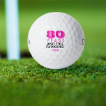 Funny Golf Balls 80. Geburtstagsparty Mit Monogram Golfball<br><div class="desc">Ihr Golfer, der 80 Jahre alt wird, wird von diesen personalisierten Golfbälle zum Lachen kommen. Verfügt über ein Design mit Text, der "80 Jahre und Stillschweigen" lautet. (Sie können die Zahl in jedes Jahr und Farbe in Ihre Wahl ändern.) Personalisieren Sie Ihre Daten mit mit Monogramm Initialen, Namen oder Datum....</div>