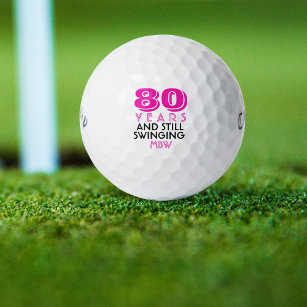 Funny Golf Balls 80. Geburtstagsparty Mit Monogram Golfball