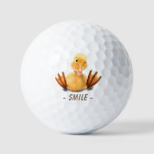 Funny Golf Balls mit spielerisch gelber Ente - Sml Golfball (Vorderseite)