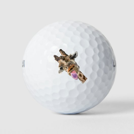 Funny Golf Balls mit spielerischer Giraffe - Läche Golfball (Vorderseite)