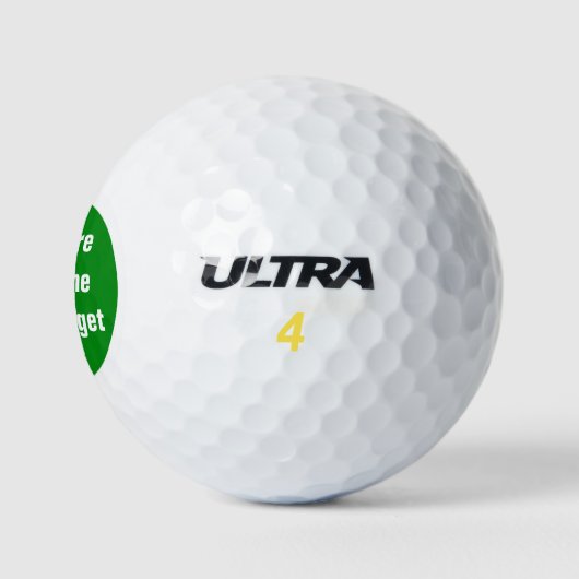 Funny Golf Balls Sprichwort Golfball (Logo)
