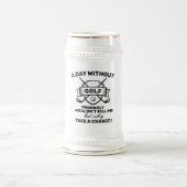 Funny Golf Beer Stein - "Warum eine Chance haben?" Bierglas (Mittel)