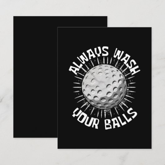 Funny Golf Begleitkarte (Vorne/Hinten)