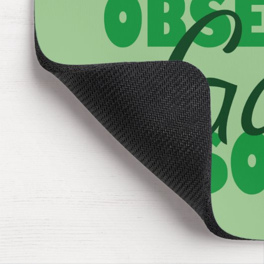 Funny Golf besessen grün Mousepad (Ecke)