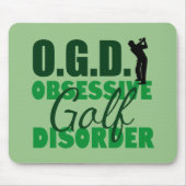 Funny Golf besessen grün Mousepad (Vorne)