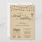 Funny Golf & Bier Geburtstagsparty Einladung (Vorderseite)