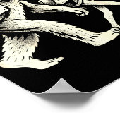 Funny Golf Bigfoot Sasquatch Alien Ufo Golfer  Poster (Ecke)